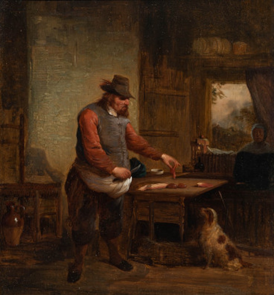Butcher with dog by David Teniers II