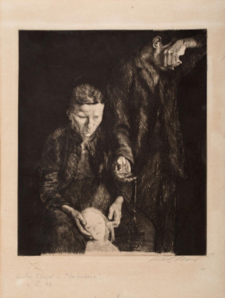 Crushed - poor family by Kathe Kollwitz