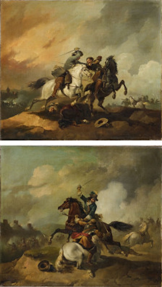 Battle scenes by Francesco Giuseppe Casanova