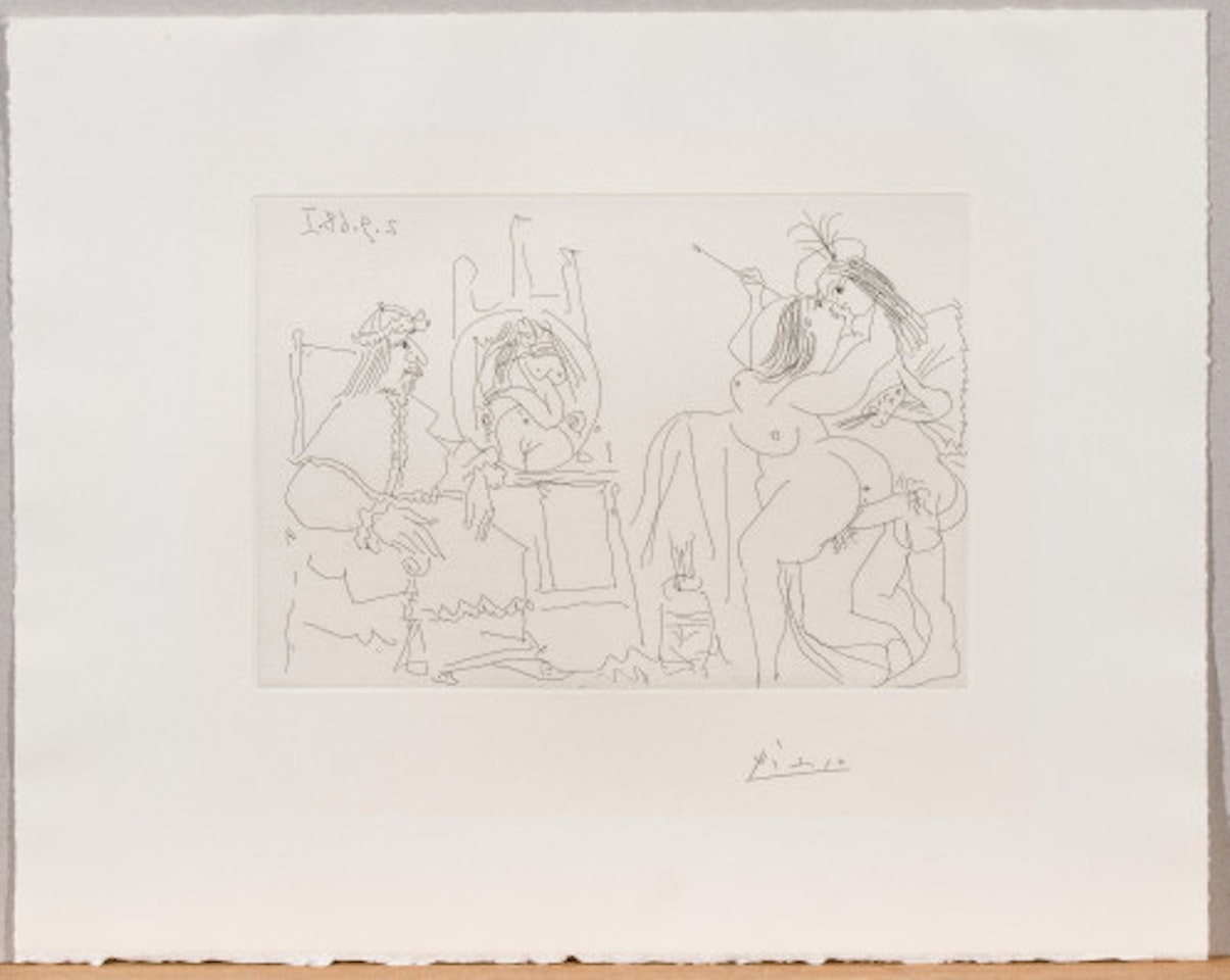 Raphaël and la Fornarina. X: le Pape a fait apporter son armchair, from La Série 347 by Pablo Picasso