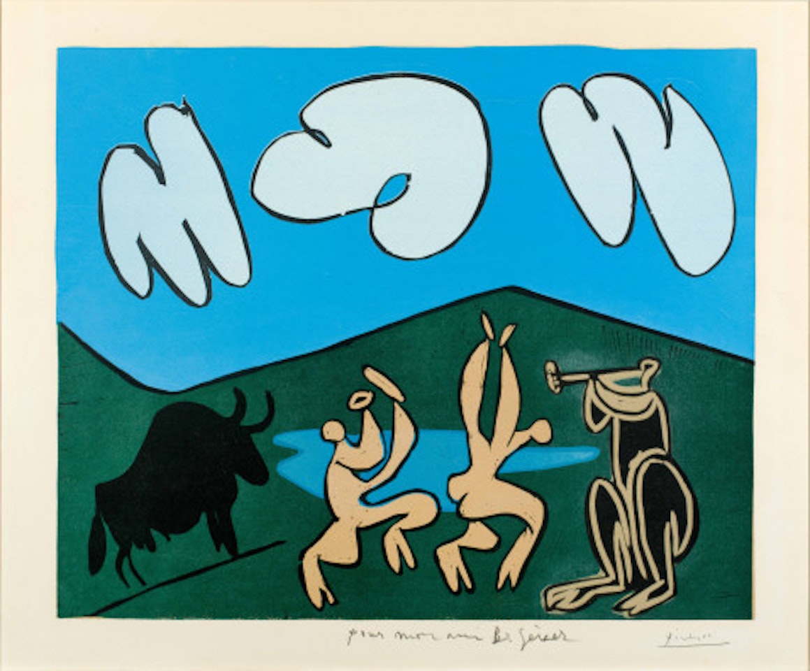 Bacchanale au taureau noir by Pablo Picasso