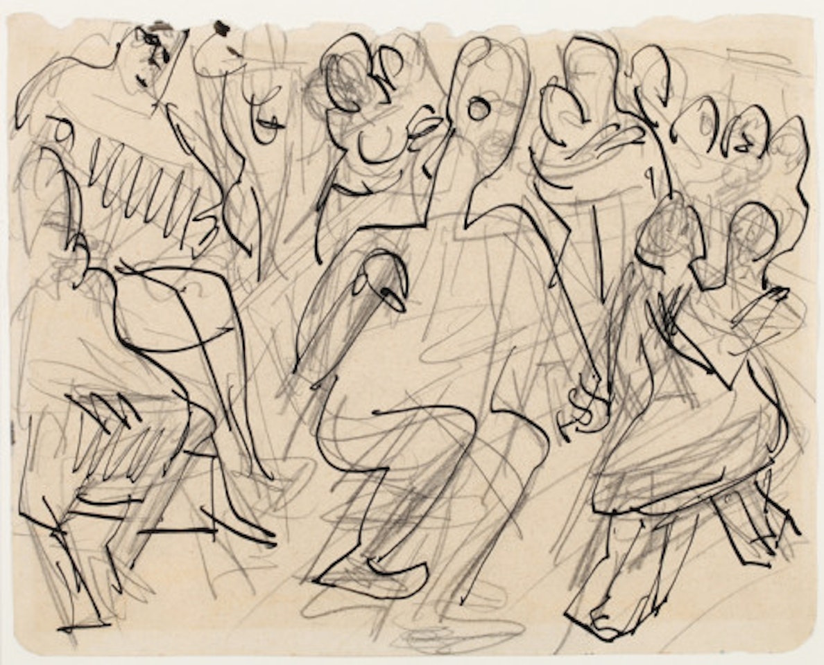 Dancing figures by Ernst Ludwig Kirchner