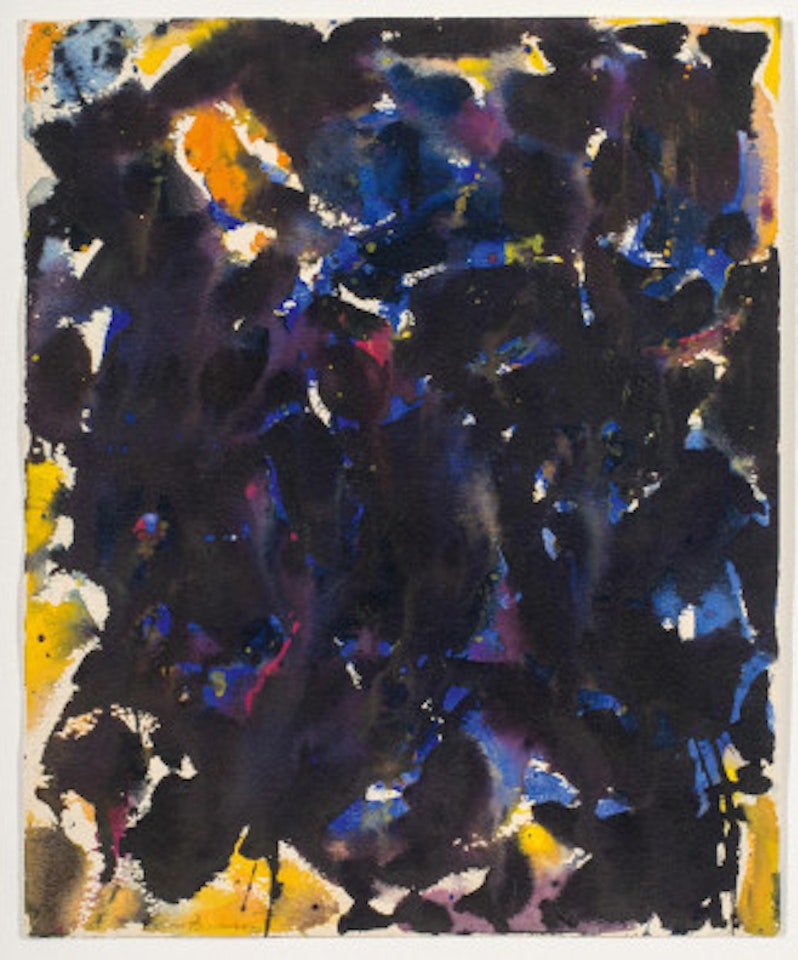 Untitled (Blue-Black) by Sam Francis