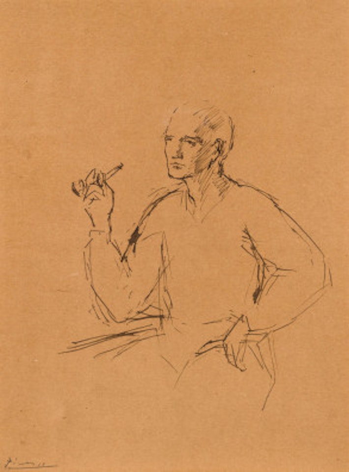 Portrait, man à la pipe by Pablo Picasso