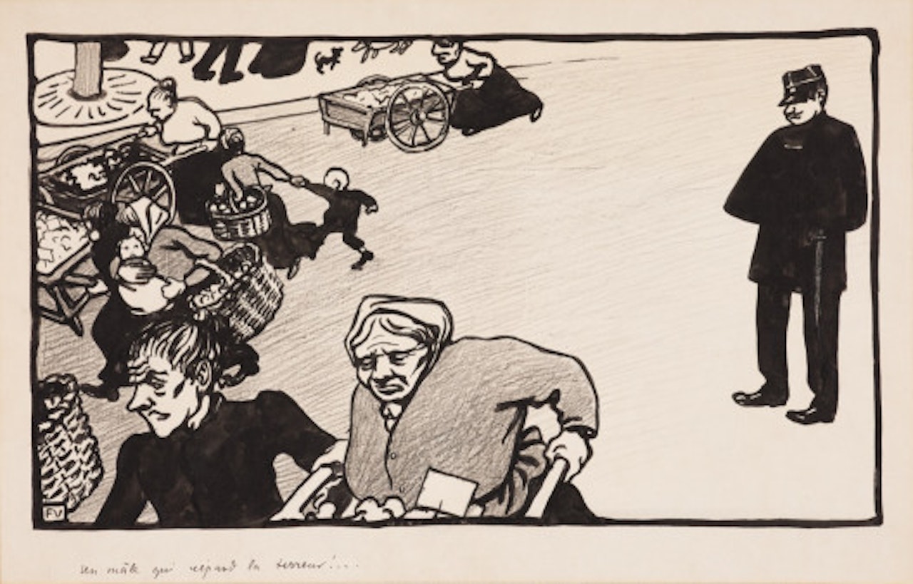 A male who responds to the fear by Félix Vallotton