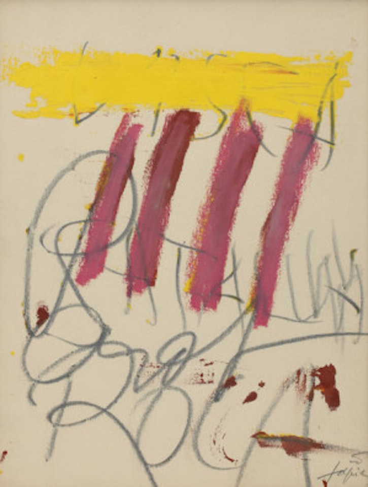 Quatre barres by Antoni Tapies