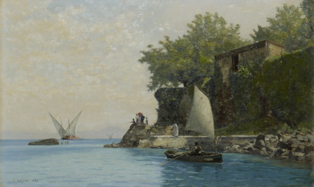Rive du Léman à la Tour-de-Peilz by François Bocion