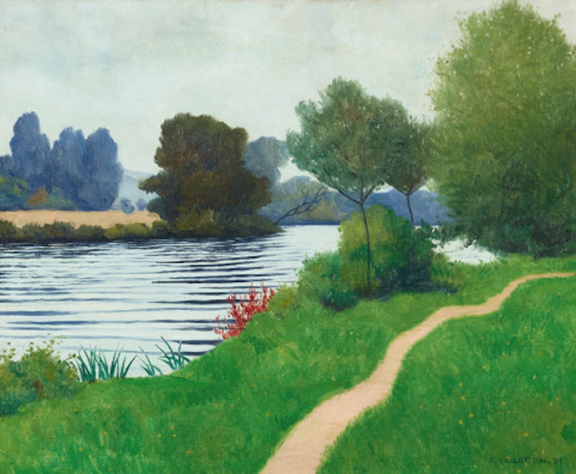 Bank of the Seine at Tournedos by Félix Vallotton