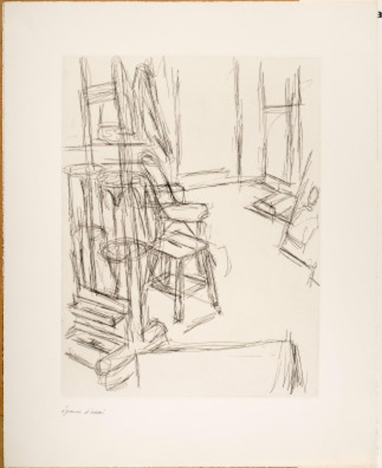 Atelier au chevalet by Alberto Giacometti