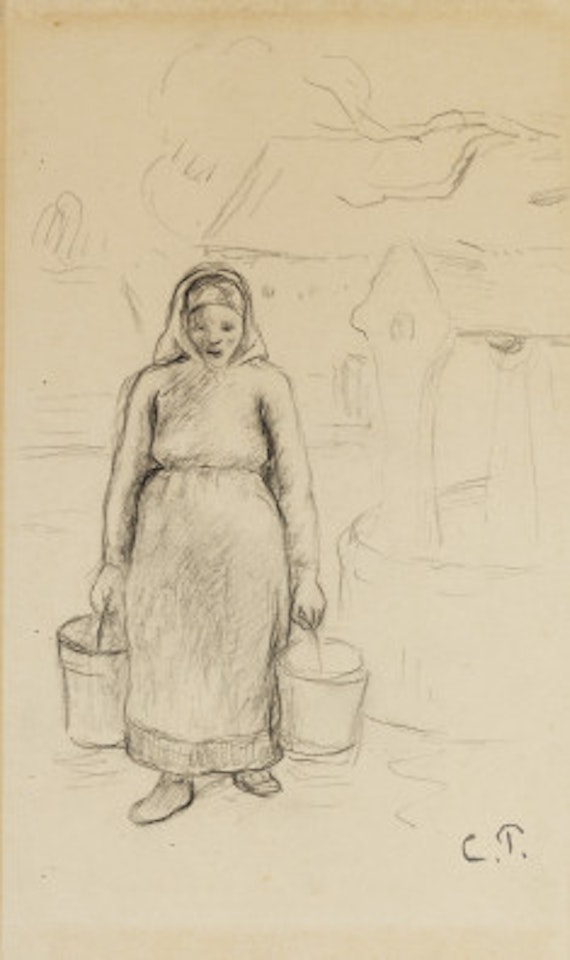 Porteuse d"eau by Camille Pissarro