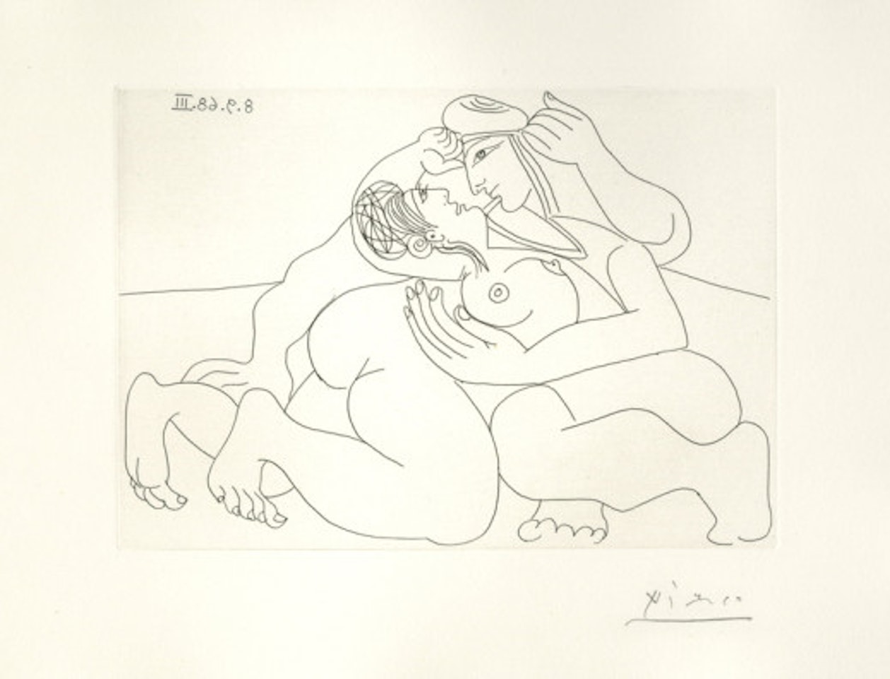 Raphaël et la Fornarina, From the series "347" by Pablo Picasso