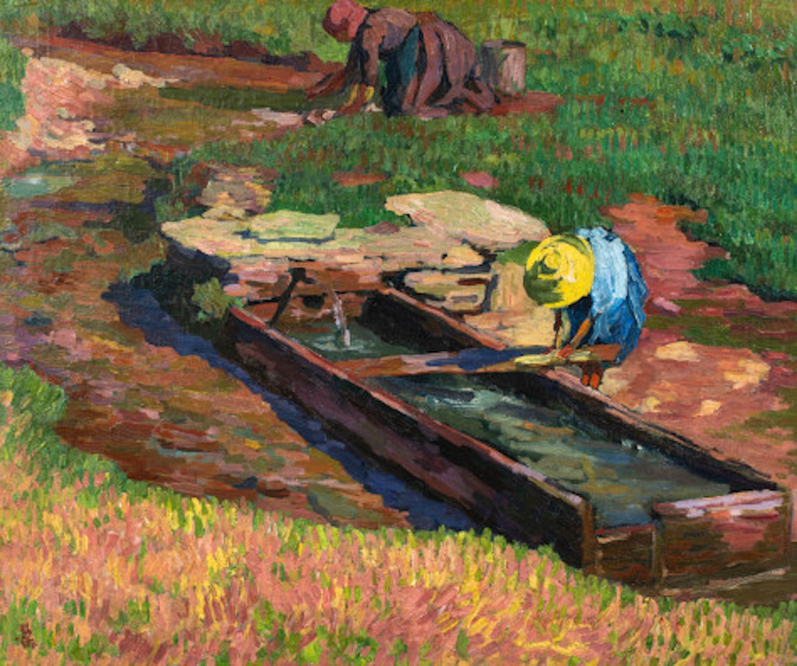 At the fountain by Giovanni Giacometti