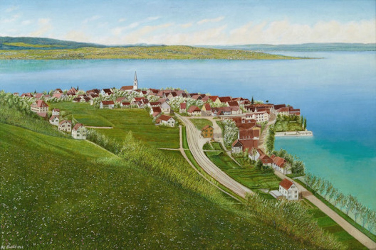 View of Berlingen from the east by Adolf Dietrich