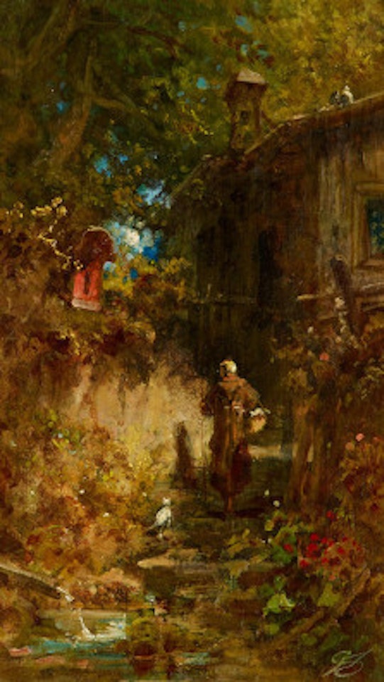 The Klausner"s homecoming by Carl Spitzweg
