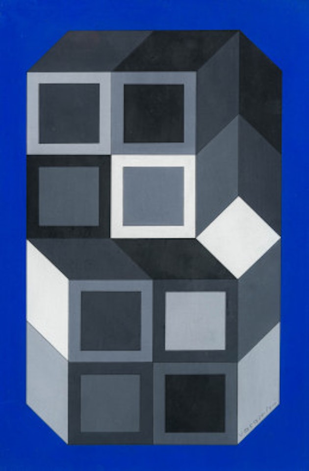 Tridim Kiss by Victor Vasarely