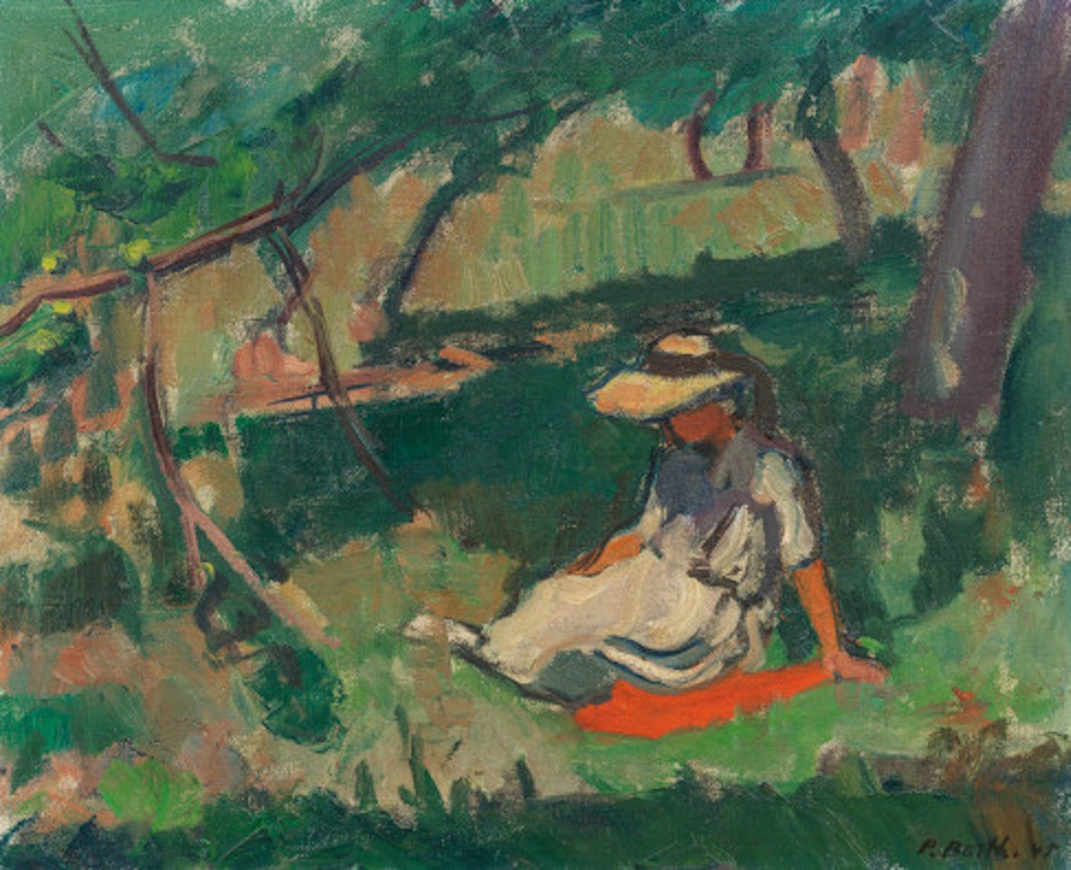 Figure in the garden by Paul Basilius Barth