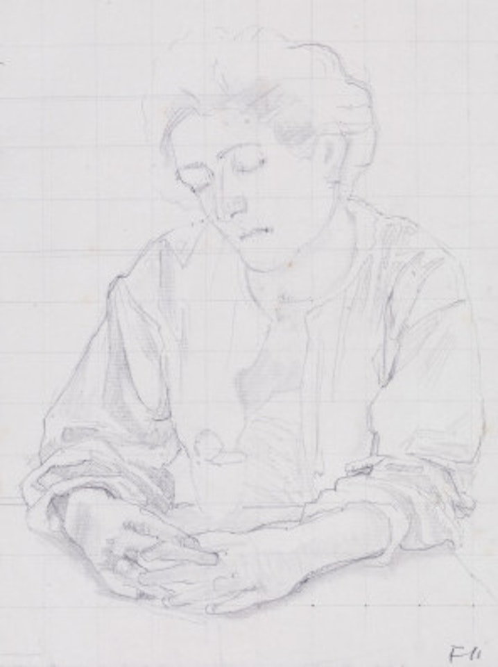 Study for “Woman with Carnation” by Ferdinand Hodler