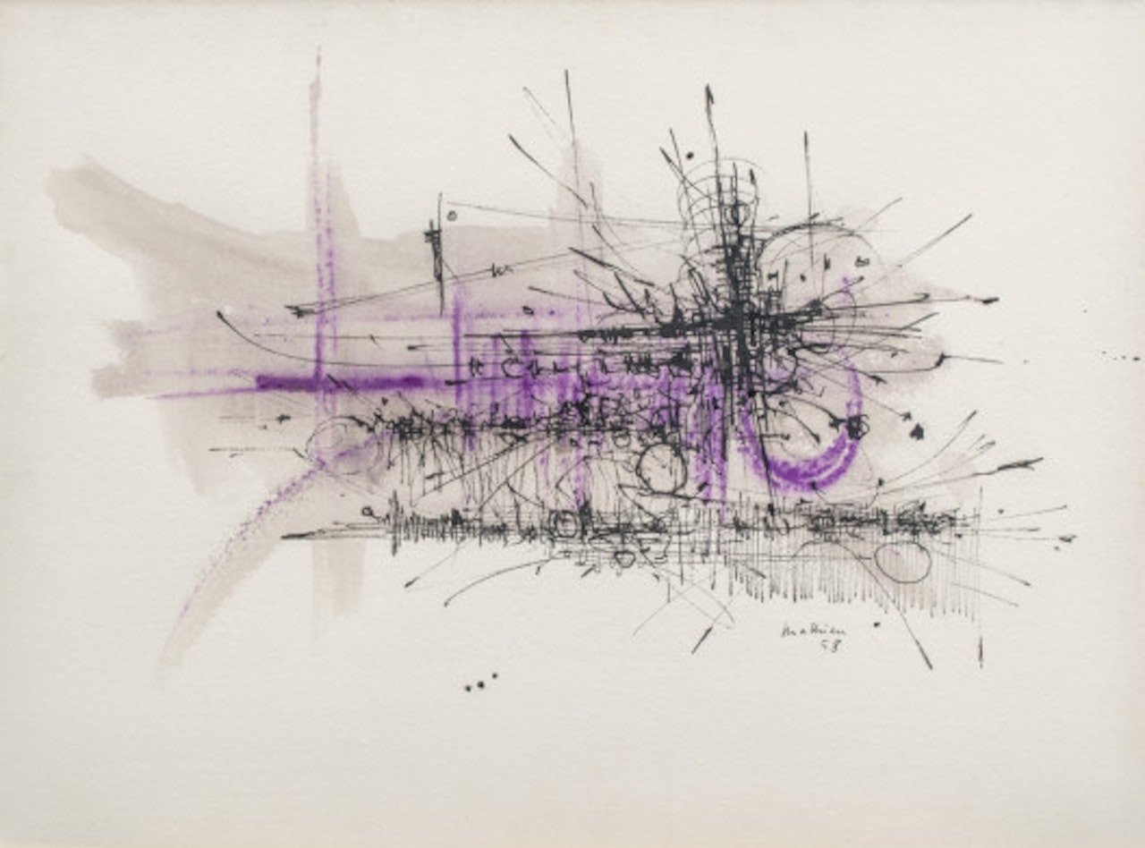 Composition abstract by Georges Mathieu