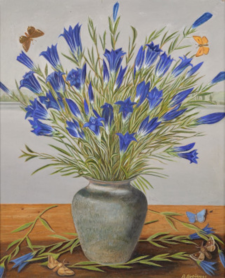 Stem gentians by Adolf Dietrich