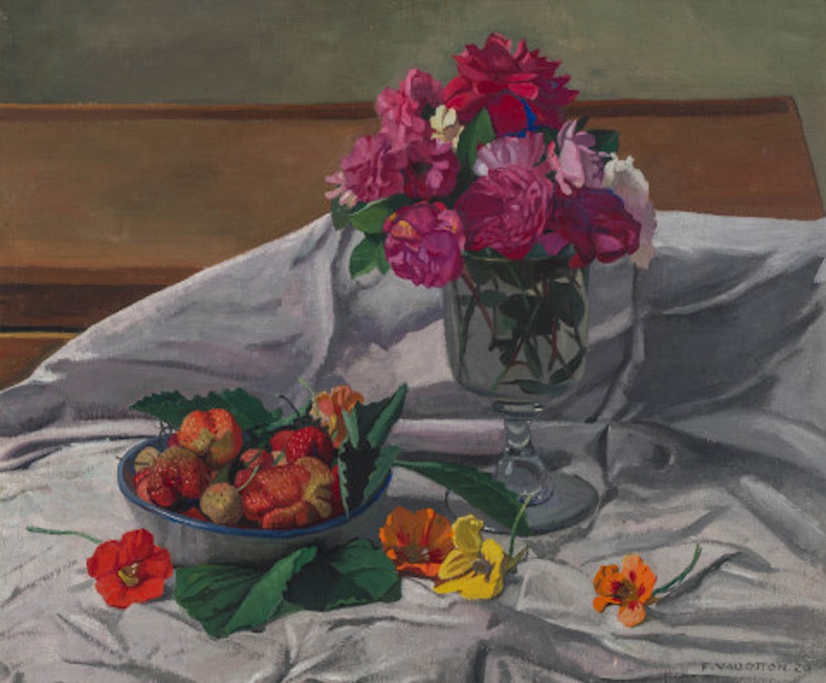 Fleurs et fraises by Félix Vallotton