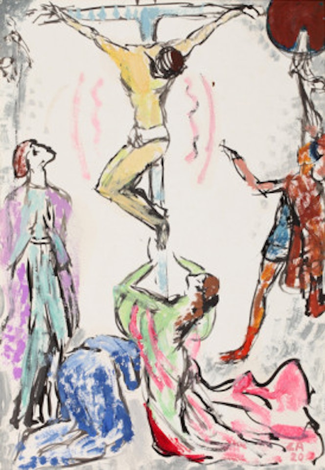 Christ on the Cross; Study by Cuno Amiet