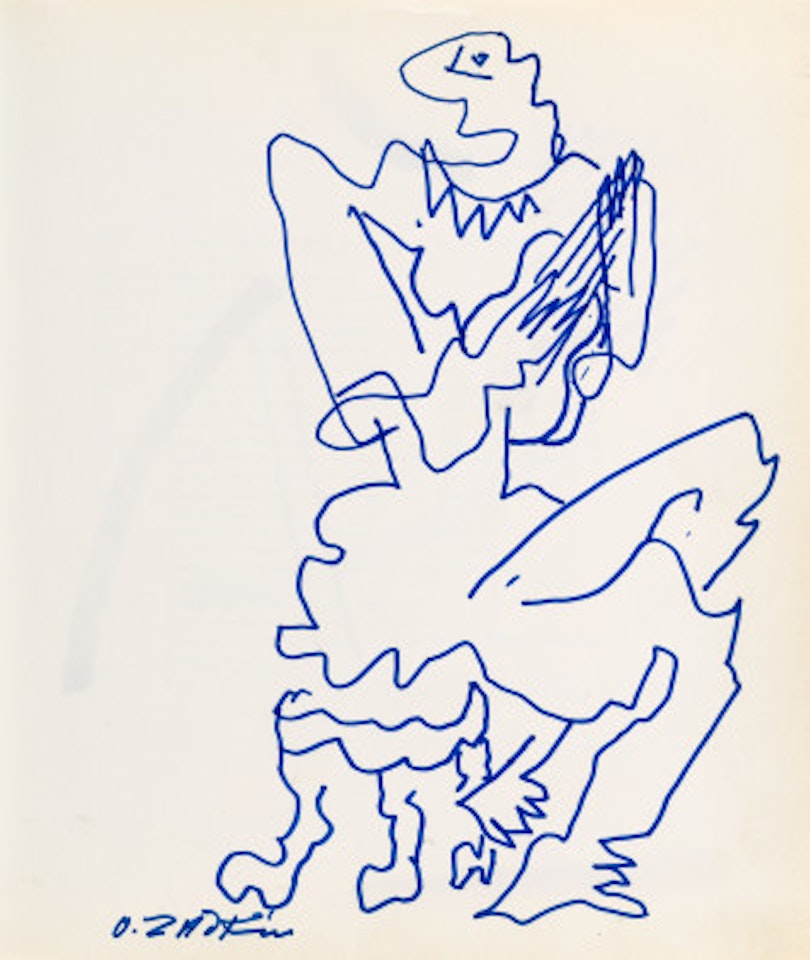 Character on guitar by Ossip Zadkine