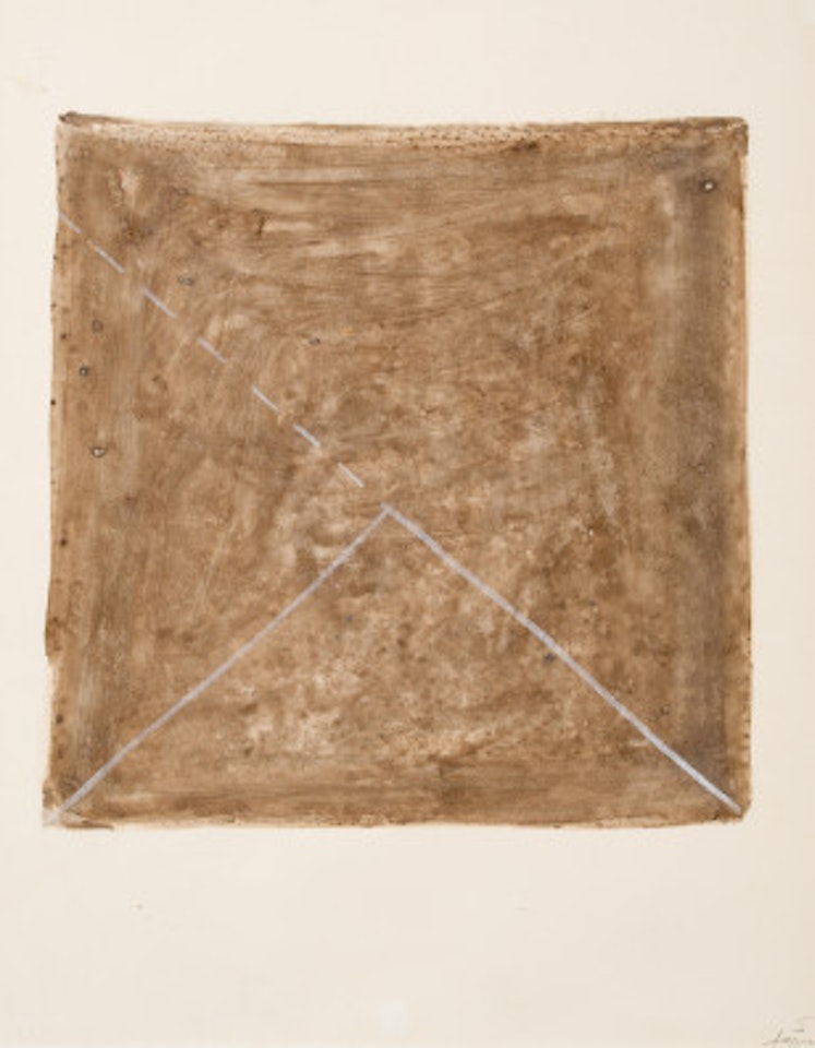 Cuadrado, Triángulo y Puntos by Antoni Tapies