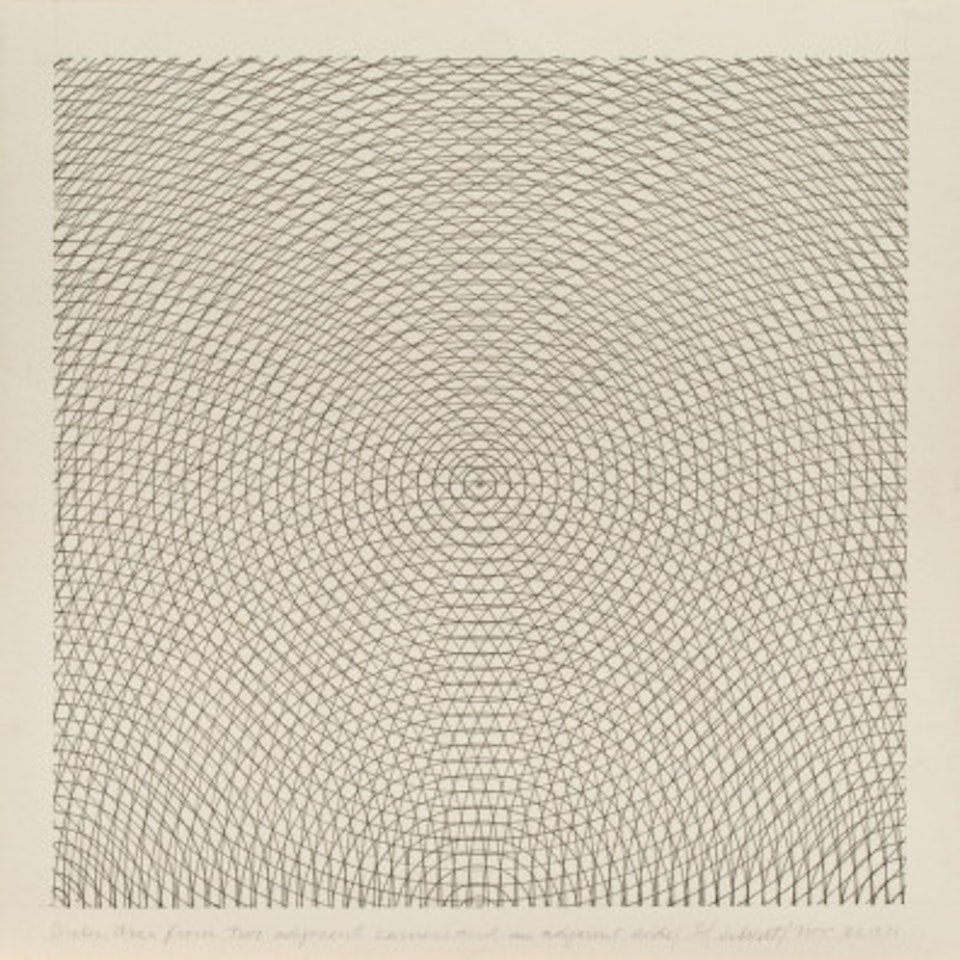Arches, Arcs from two adjacent corners and an adjacent side by Sol LeWitt