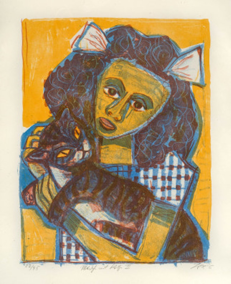 Girl with Cat II by Otto Dix