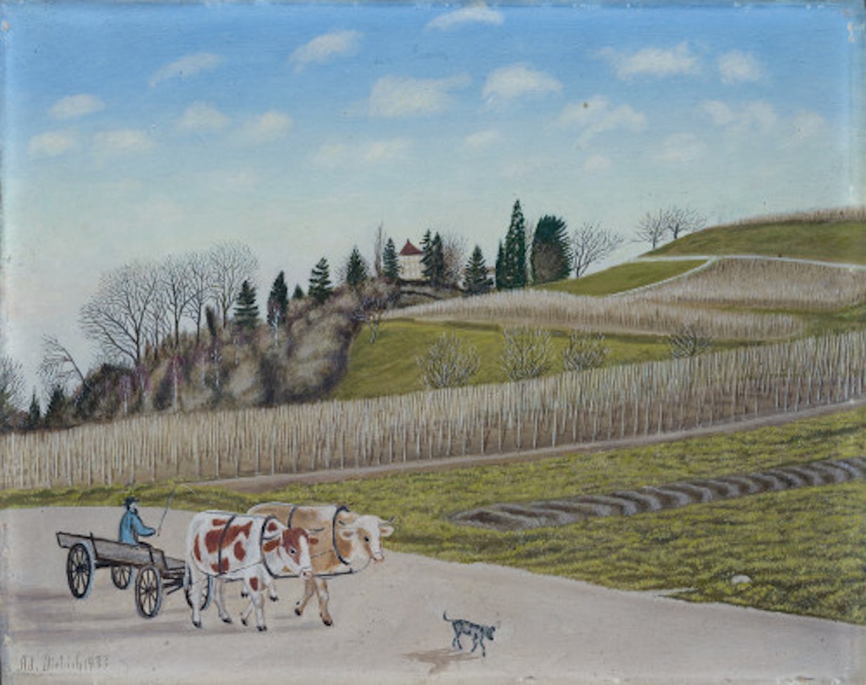 View of Arenenberg Castle, in early spring by Adolf Dietrich