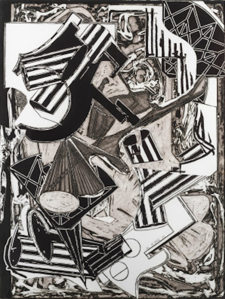 La penna di hu (black and white) by Frank Stella