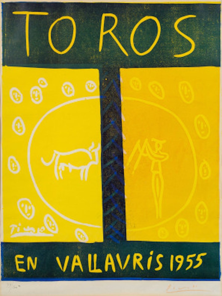 Toros en Vallauris by Pablo Picasso