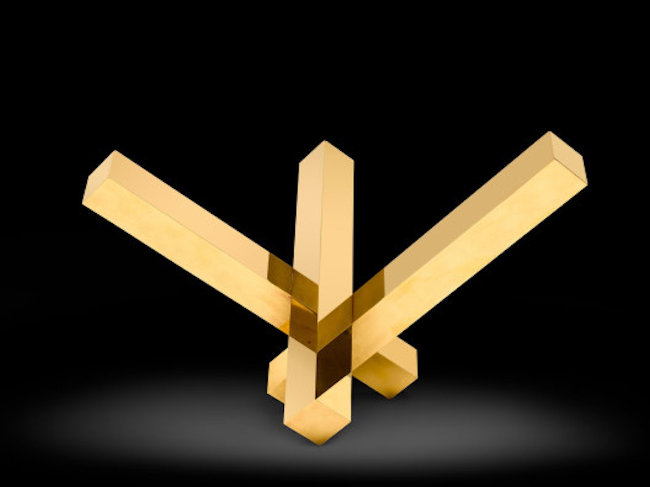 Unit of three equal volumes by Max Bill