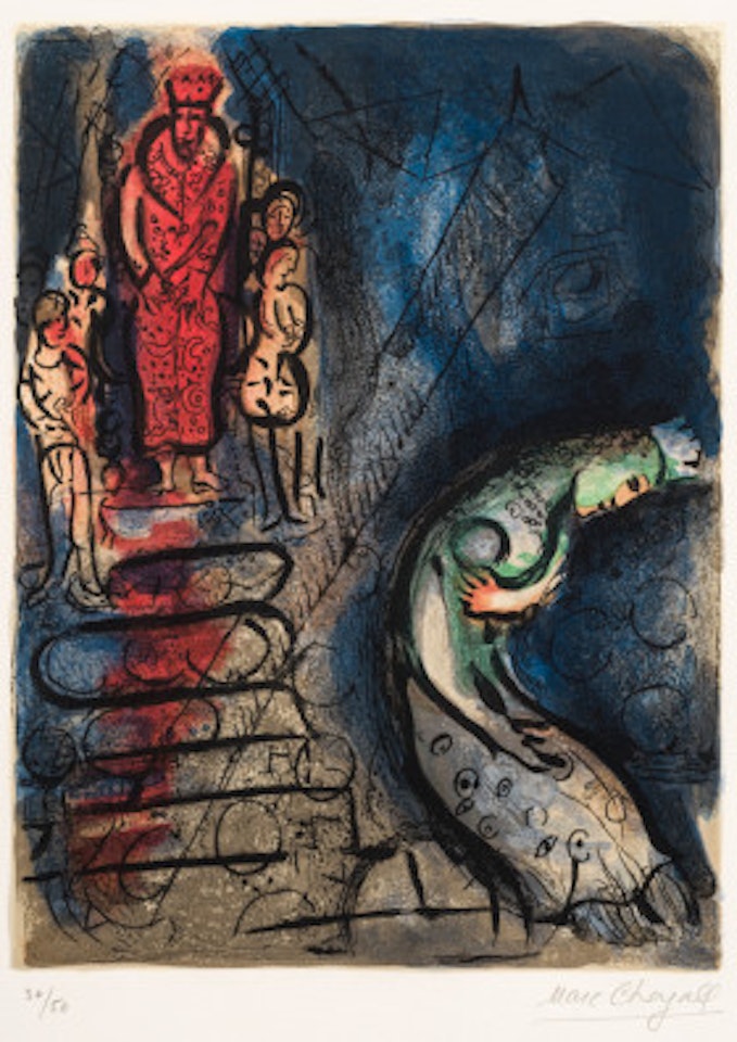 Assuérus chasse Vasthi by Marc Chagall