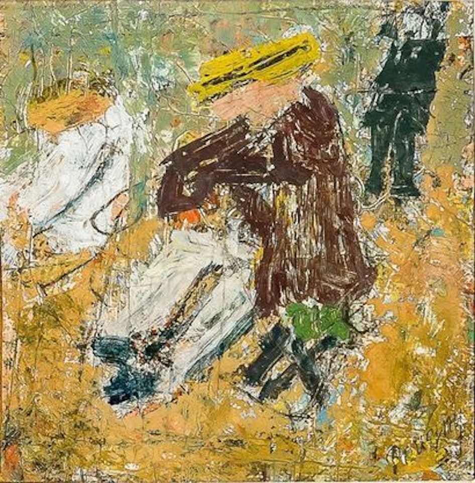 Characters on the beach by Jean Pougny