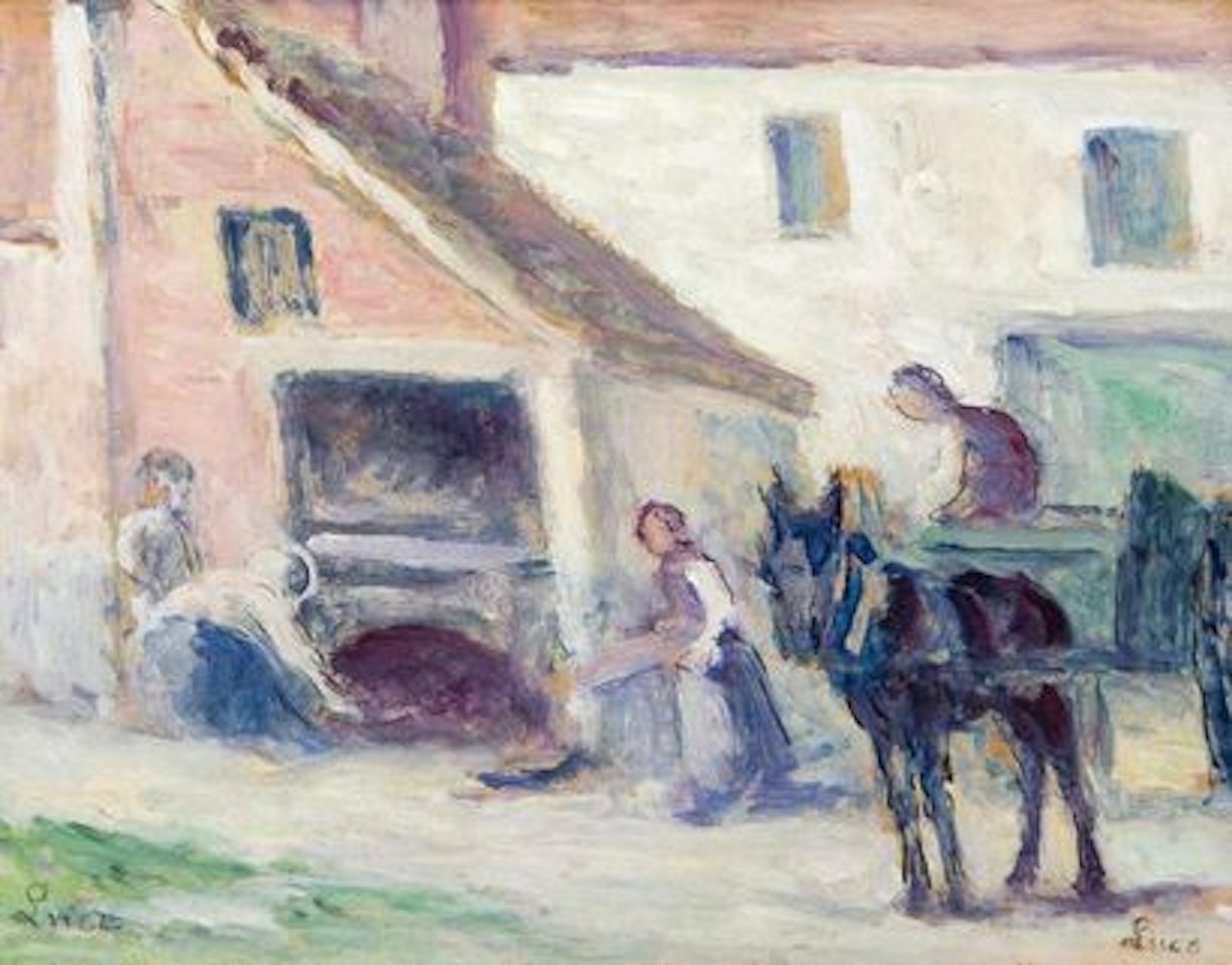 Cour à Moisson by Maximilien Luce