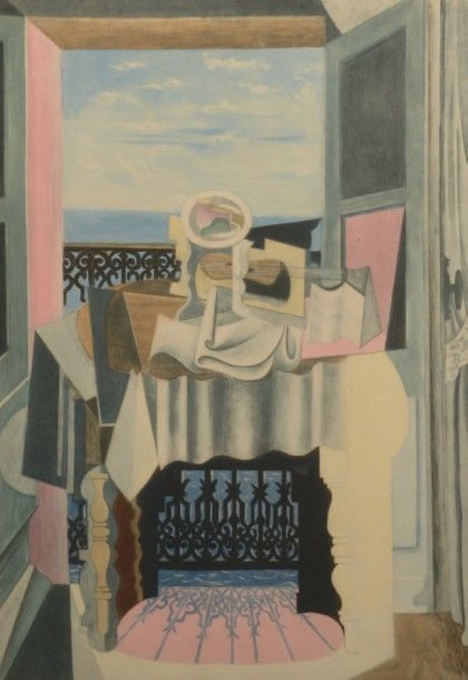 Still life with a pedestal table by Pablo Picasso