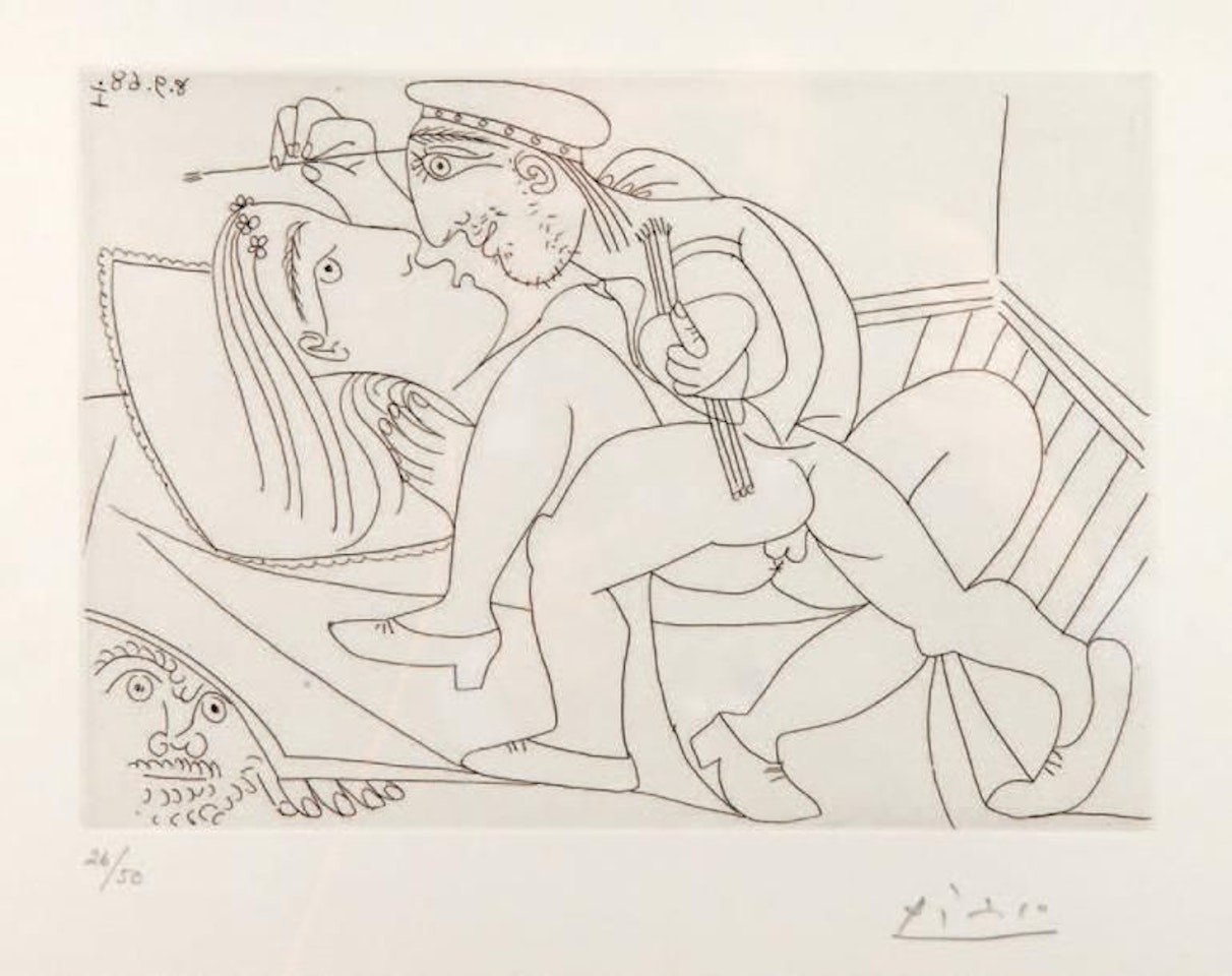 Raphael and the Fornarina. XXI. September 8, 1968 by Pablo Picasso