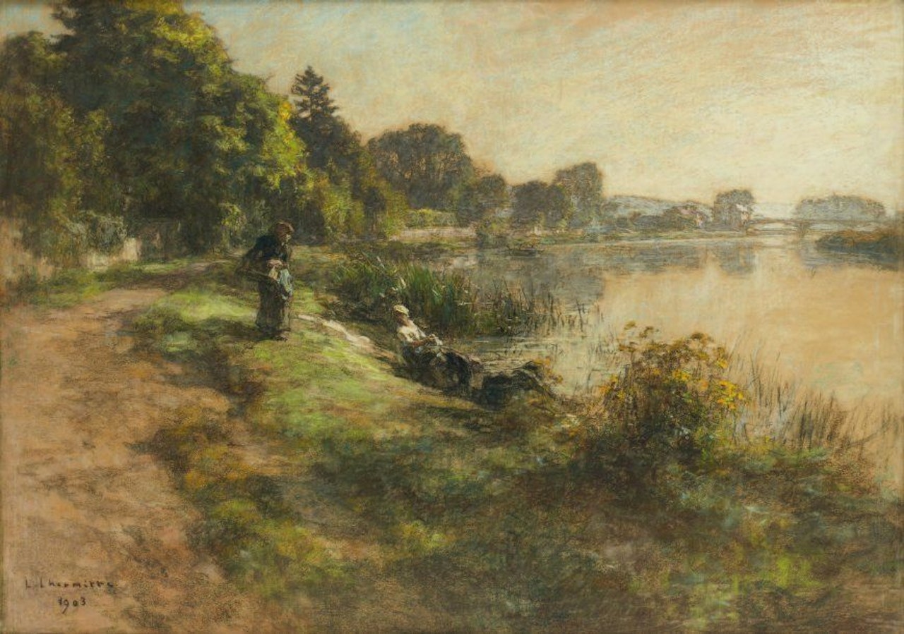 The Washerwomen by Léon Augustin Lhermitte