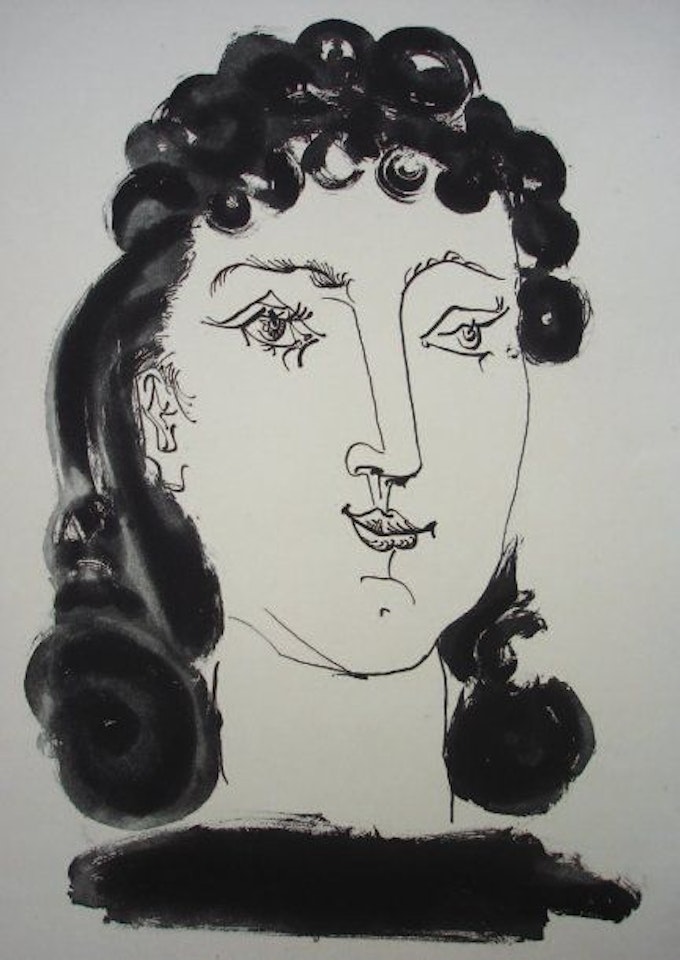 Head of a woman. Plate for Twenty poems by L. de Góngora y Argote by Pablo Picasso
