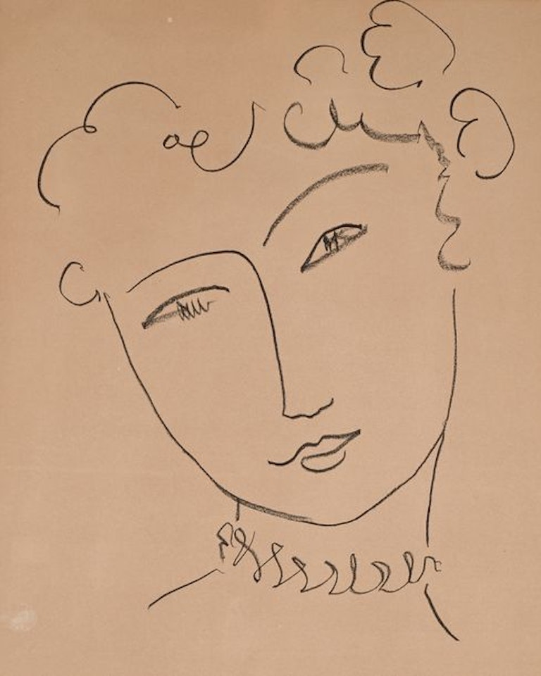Study on the theme of "La Pompadour" by Henri Matisse