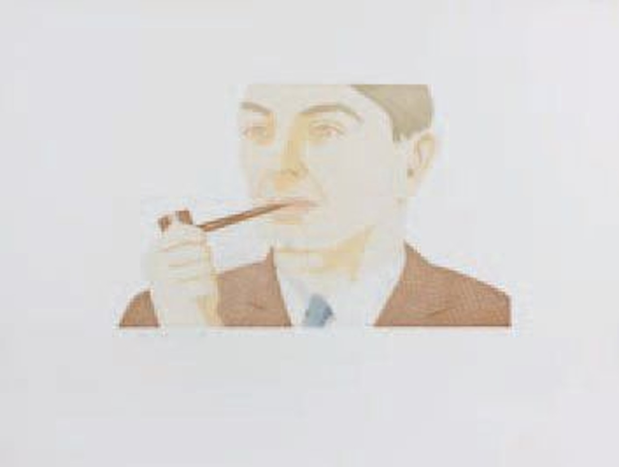 Man with pipe by Alex Katz