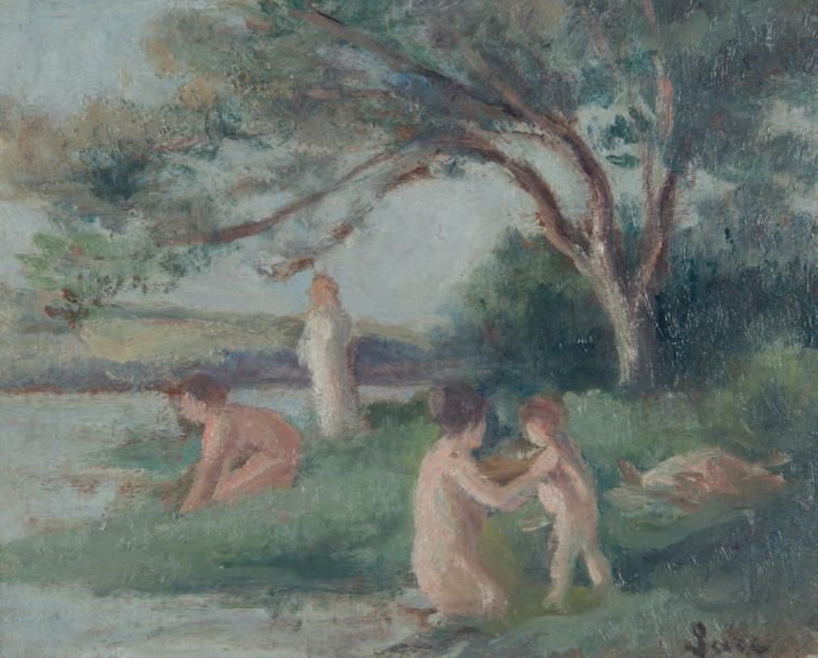 Rolleboise, bathing by Maximilien Luce