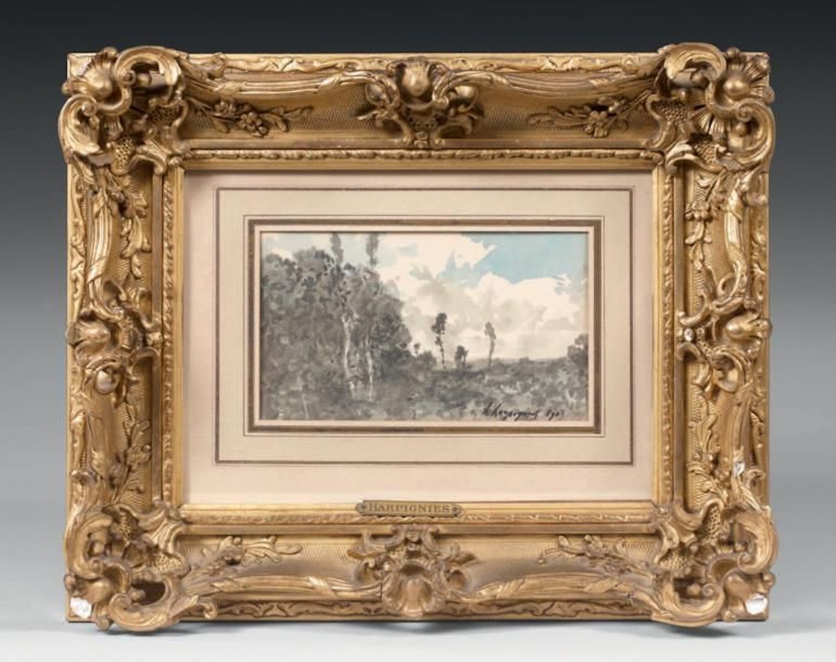 Landscape by Henri Harpignies