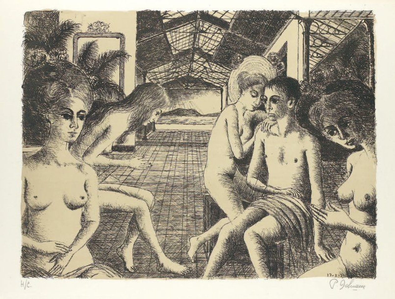 L"amoureux by Paul Delvaux