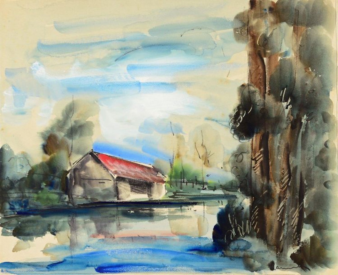 The Red Roof by Maurice de Vlaminck