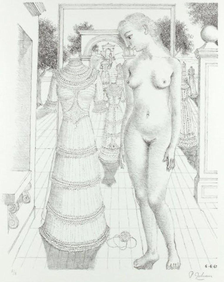 La robe du dimanche by Paul Delvaux