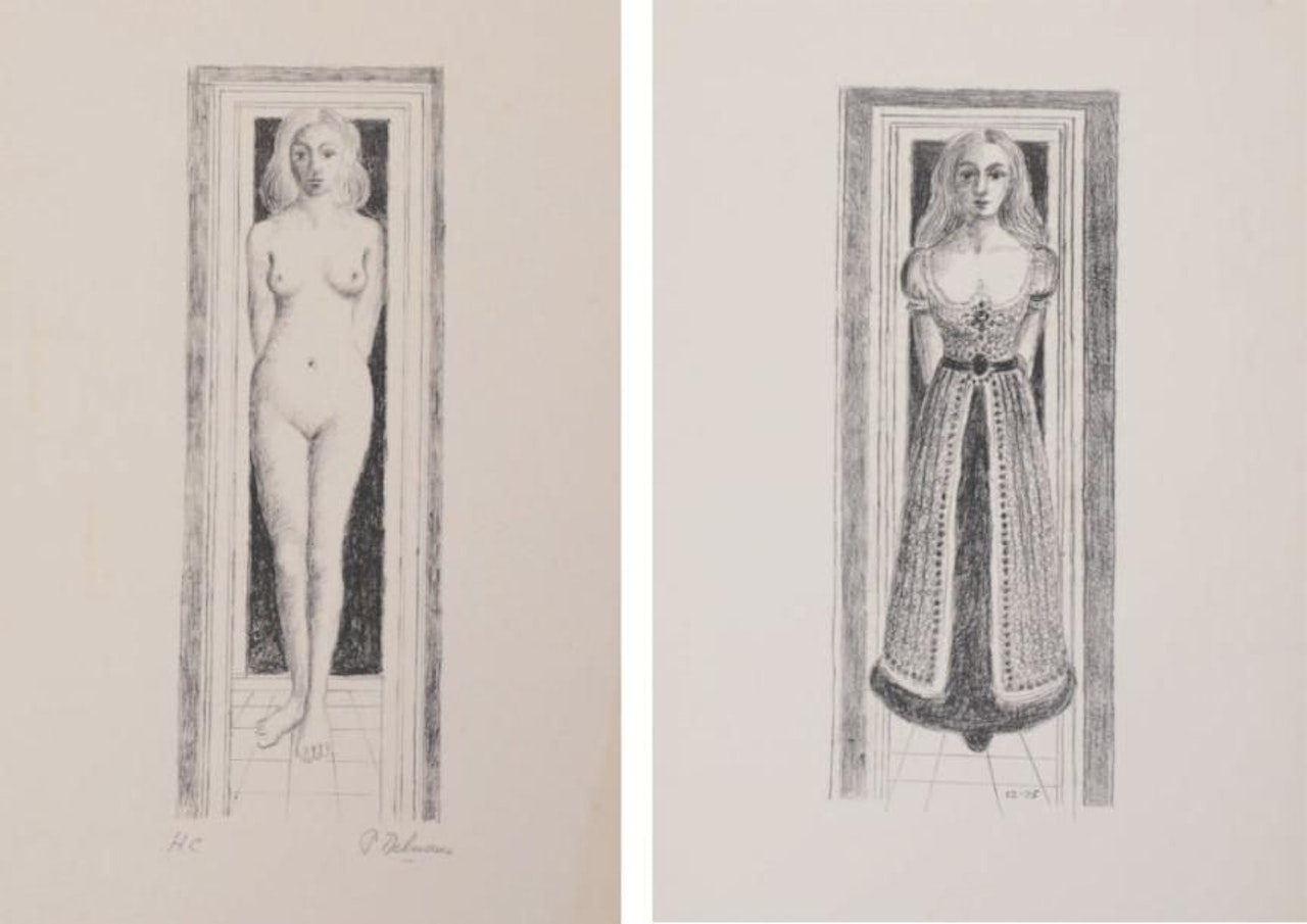Nais vétue - Nais devétue by Paul Delvaux