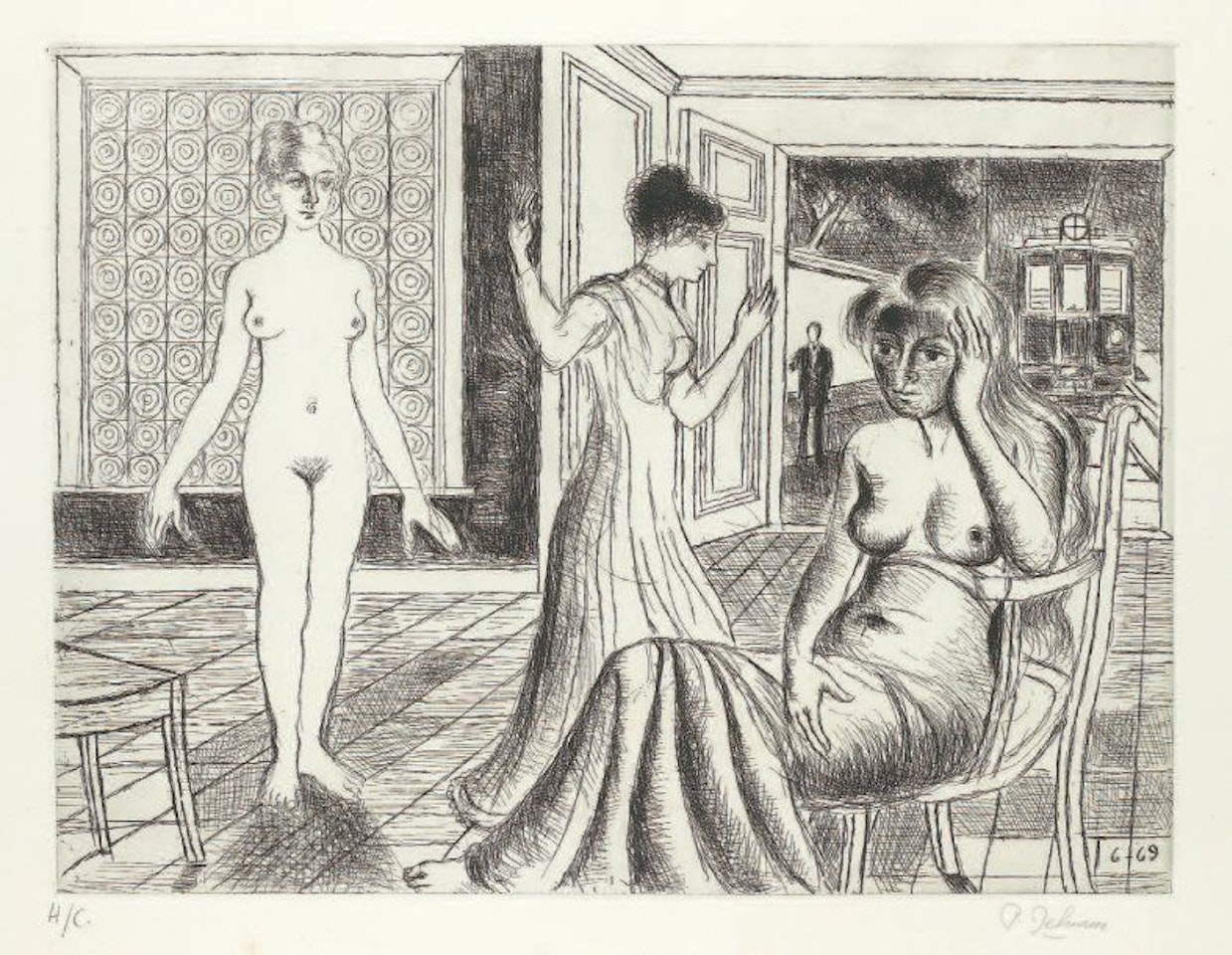 The room by Paul Delvaux