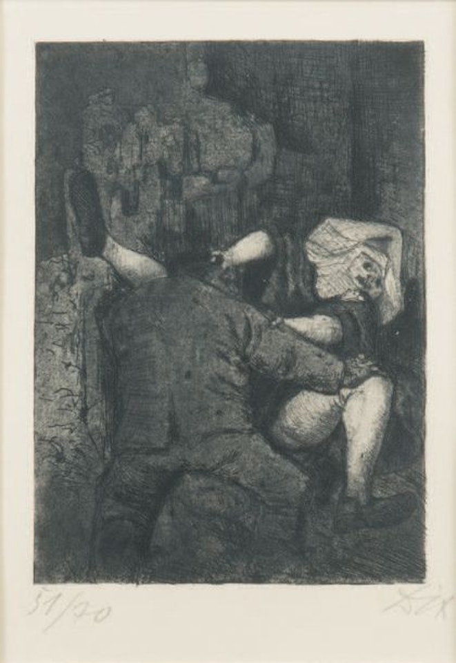 Soldier and nun by Otto Dix